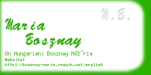 maria bosznay business card